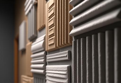 Acoustic treatment panels on a studio wall