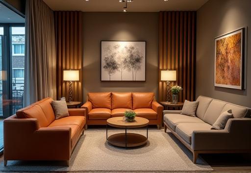 Comfortable client lounge area with seating