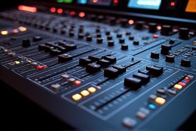 Sound mixing console with faders